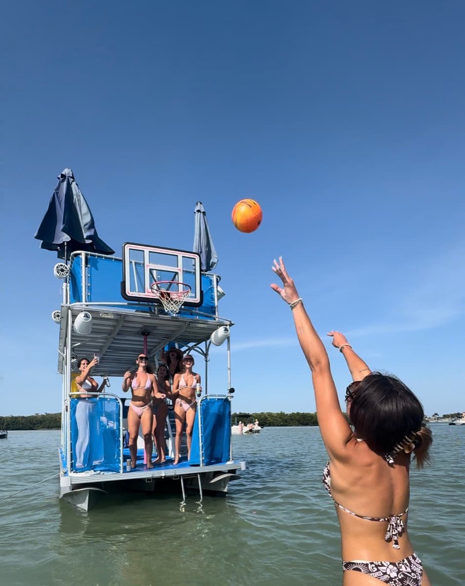 Basketball at the sandbar